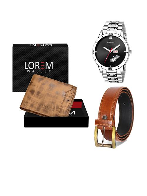 belt, wallet & watch gift combo - 19287966 - Very Small Image - 1