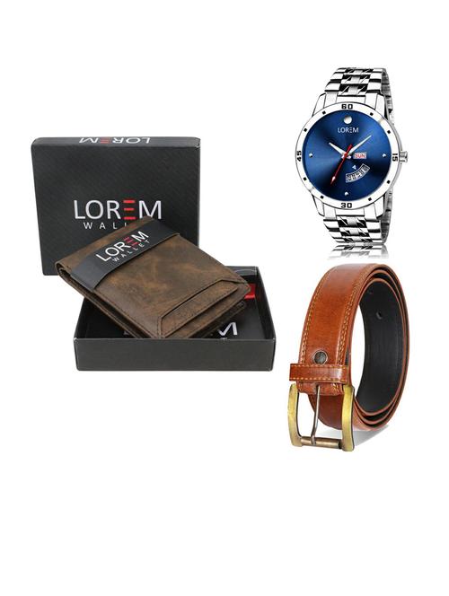 belt, wallet & watch gift combo - 19287995 - Very Small Image - 1