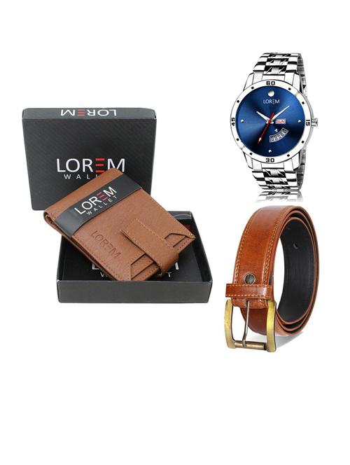 belt, wallet & watch gift combo - 19288000 - Very Small Image - 1