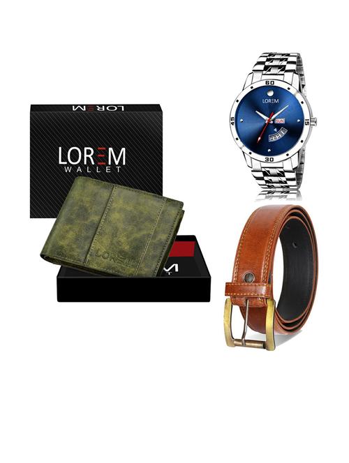 belt, wallet & watch gift combo - 19288008 - Very Small Image - 1
