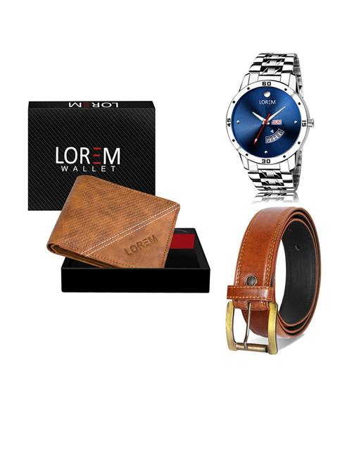 belt, wallet & watch gift combo - 19288023 - Very Small Image - 1