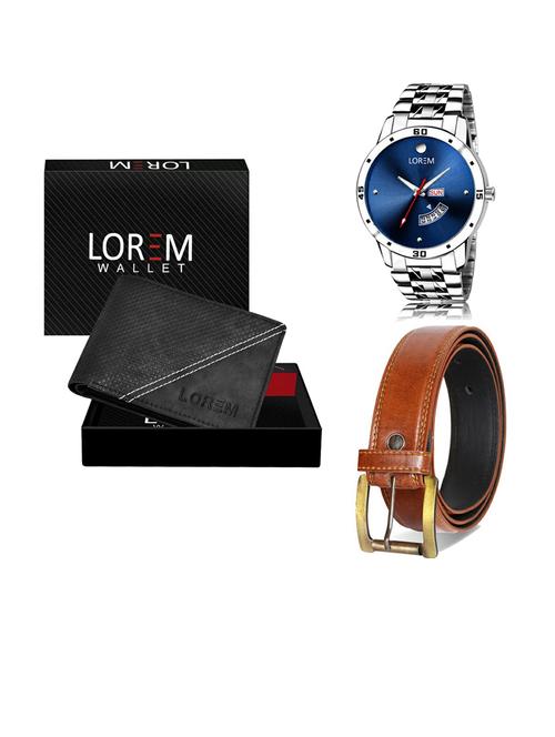 belt, wallet & watch gift combo - 19288025 - Very Small Image - 1
