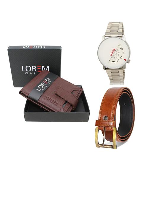 belt, wallet & watch gift combo - 19288044 - Very Small Image - 1