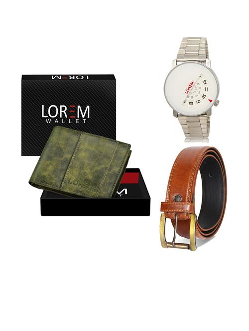 belt, wallet & watch gift combo - 19288053 - Very Small Image - 1