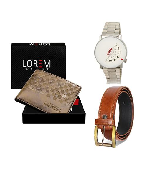 belt, wallet & watch gift combo - 19288071 - Very Small Image - 1