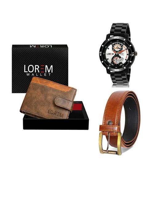 belt, wallet & watch gift combo - 19288124 - Very Small Image - 1