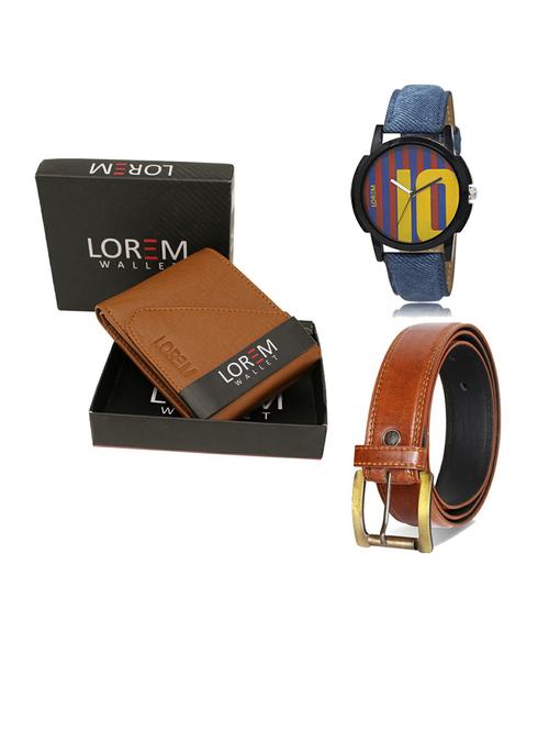 belt, wallet & watch gift combo - 19288127 - Very Small Image - 1