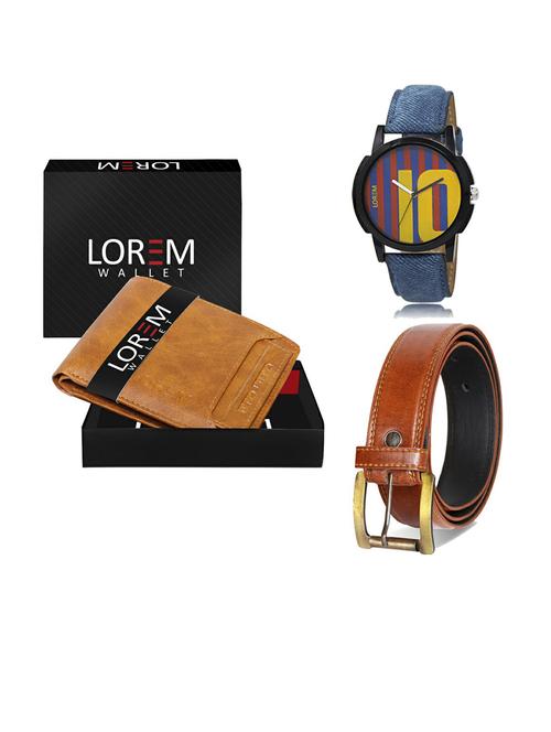 belt, wallet & watch gift combo - 19288131 - Very Small Image - 1