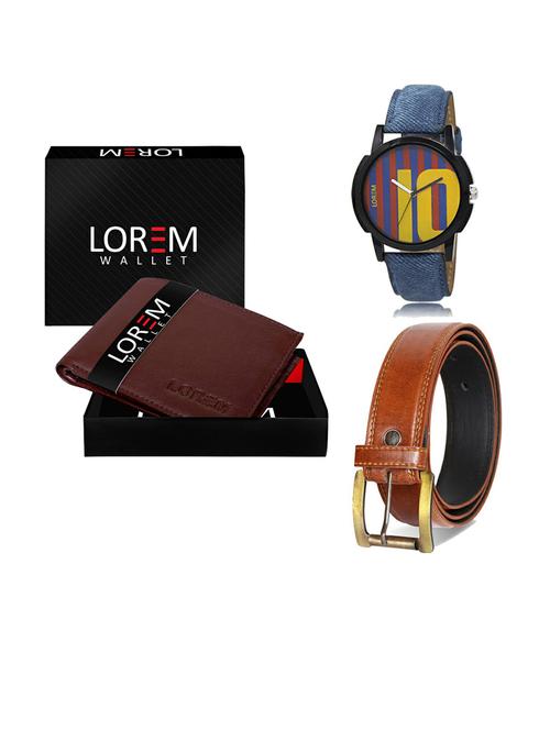 belt, wallet & watch gift combo - 19288139 - Very Small Image - 1