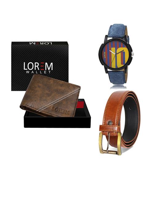 belt, wallet & watch gift combo - 19288157 - Very Small Image - 1