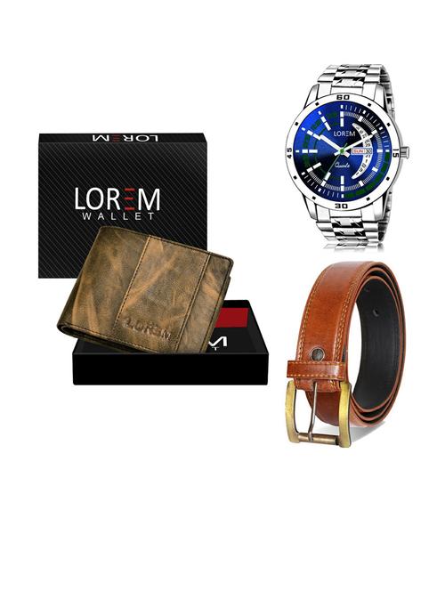 belt, wallet & watch gift combo - 19288190 - Very Small Image - 1