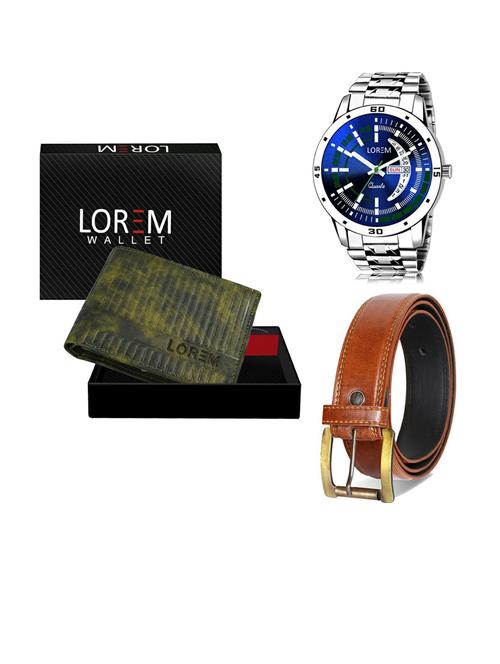 belt, wallet & watch gift combo - 19288200 - Very Small Image - 1