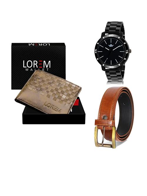 belt, wallet & watch gift combo - 19288296 - Very Small Image - 1