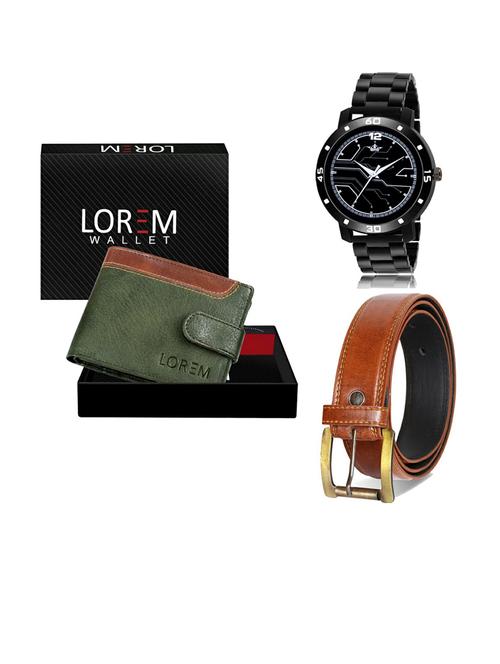 belt, wallet & watch gift combo - 19288351 - Very Small Image - 1