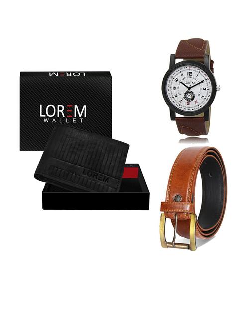 belt, wallet & watch gift combo - 19288381 - Very Small Image - 1