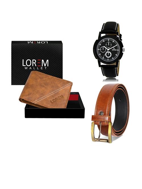 belt, wallet & watch gift combo - 19288428 - Very Small Image - 1