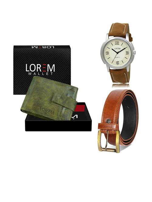 belt, wallet & watch gift combo - 19288552 - Very Small Image - 1