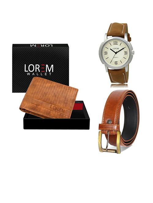 belt, wallet & watch gift combo - 19288559 - Very Small Image - 1