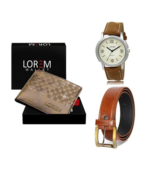 belt, wallet & watch gift combo - 19288566 - Very Small Image - 1