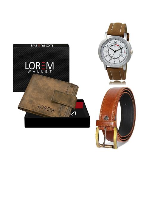 belt, wallet & watch gift combo - 19288598 - Very Small Image - 1