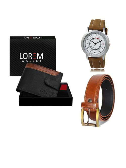 belt, wallet & watch gift combo - 19288620 - Very Small Image - 1