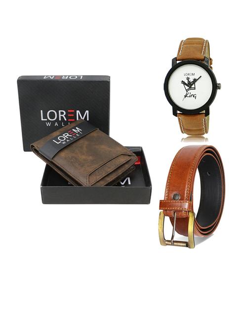 belt, wallet & watch gift combo - 19288625 - Very Small Image - 1