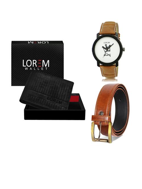 belt, wallet & watch gift combo - 19288651 - Very Small Image - 1