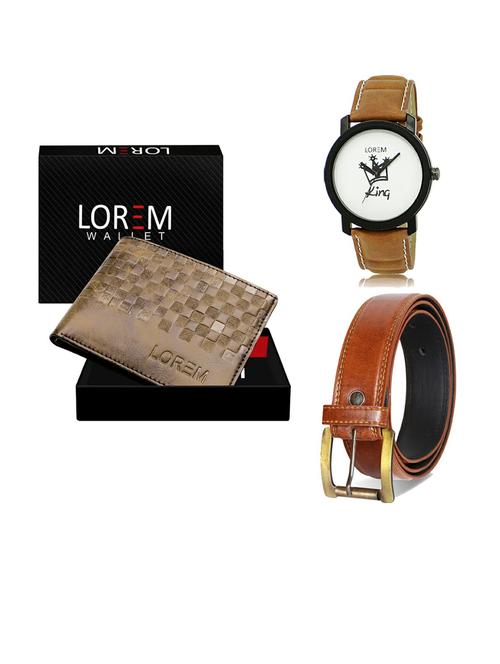 belt, wallet & watch gift combo - 19288656 - Very Small Image - 1