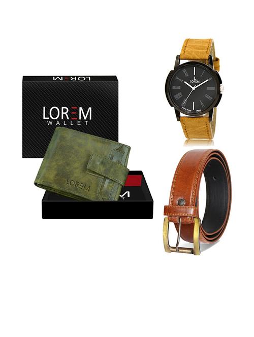 belt, wallet & watch gift combo - 19288687 - Very Small Image - 1
