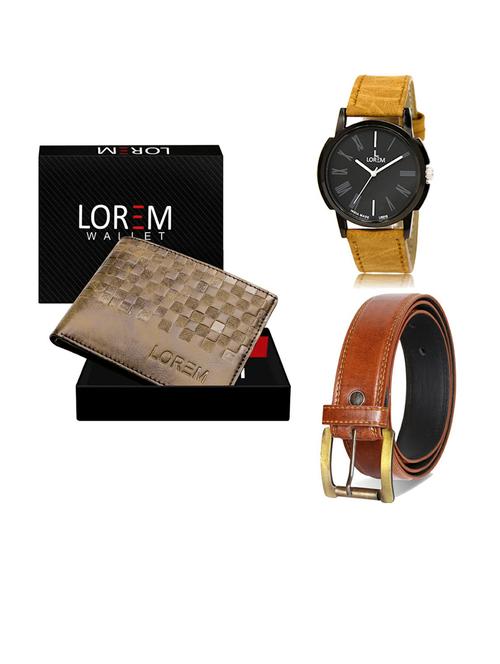 belt, wallet & watch gift combo - 19288701 - Very Small Image - 1