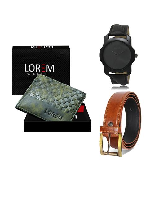 belt, wallet & watch gift combo - 19288838 - Very Small Image - 1