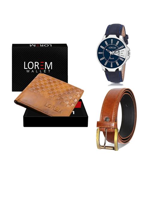 belt, wallet & watch gift combo - 19288882 - Very Small Image - 1