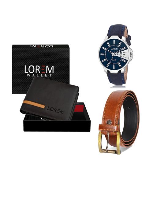 belt, wallet & watch gift combo - 19288888 - Very Small Image - 1