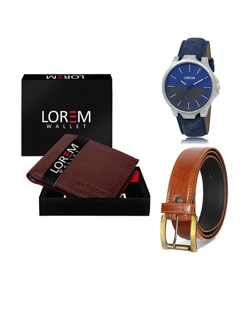 belt, wallet & watch gift combo - 19288904 - Very Small Image - 1