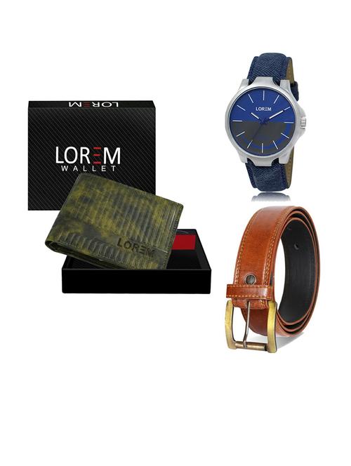 belt, wallet & watch gift combo - 19288920 - Very Small Image - 1