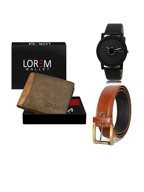 belt, wallet & watch gift combo - 19288961 - Very Small Image - 1