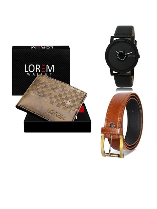 belt, wallet & watch gift combo - 19288971 - Very Small Image - 1