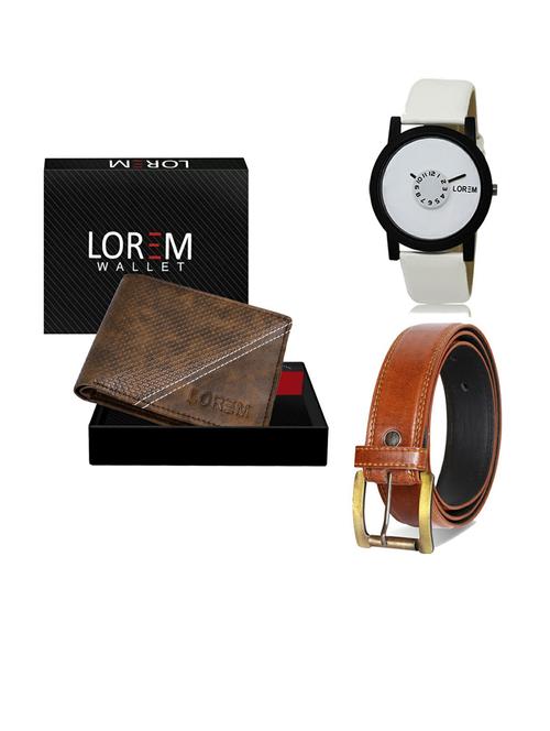 belt, wallet & watch gift combo - 19289012 - Very Small Image - 1