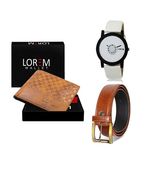 belt, wallet & watch gift combo - 19289017 - Very Small Image - 1