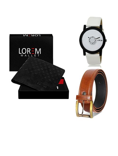 belt, wallet & watch gift combo - 19289019 - Very Small Image - 1