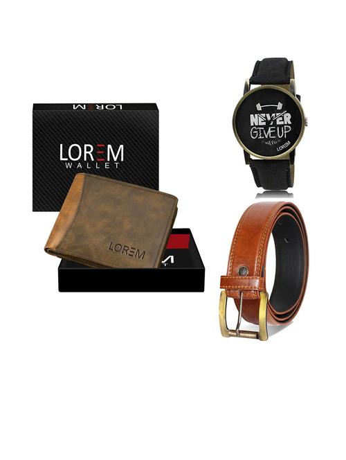 belt, wallet & watch gift combo - 19289051 - Very Small Image - 1