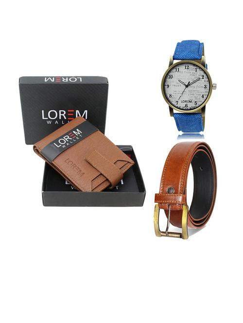 belt, wallet & watch gift combo - 19289080 - Very Small Image - 1