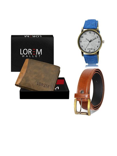 belt, wallet & watch gift combo - 19289096 - Very Small Image - 1