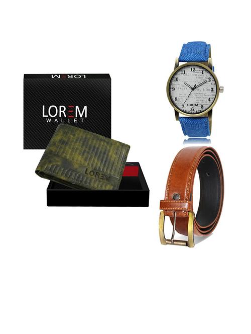 belt, wallet & watch gift combo - 19289100 - Very Small Image - 1