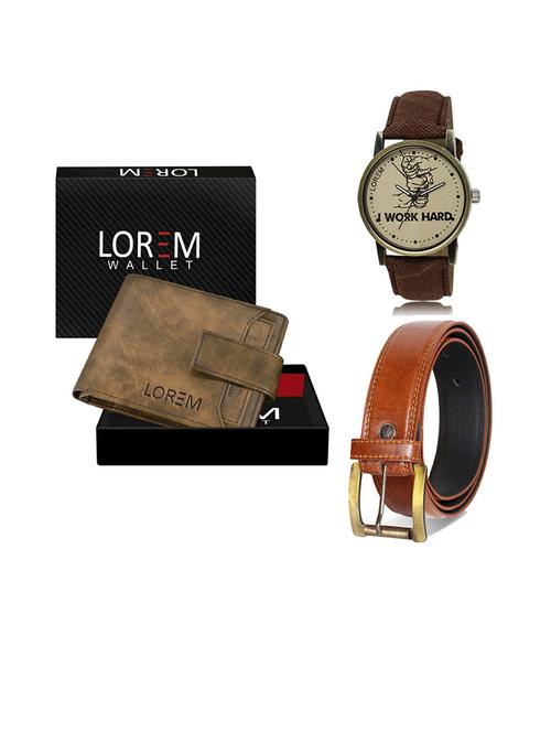 belt, wallet & watch gift combo - 19289138 - Very Small Image - 1