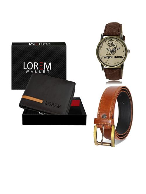 belt, wallet & watch gift combo - 19289158 - Very Small Image - 1