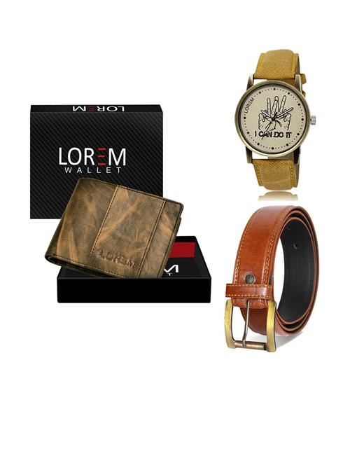 belt, wallet & watch gift combo - 19289180 - Very Small Image - 1
