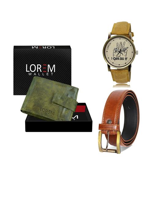 belt, wallet & watch gift combo - 19289182 - Very Small Image - 1