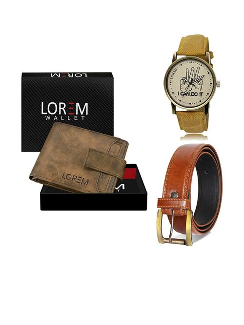belt, wallet & watch gift combo - 19289183 - Very Small Image - 1