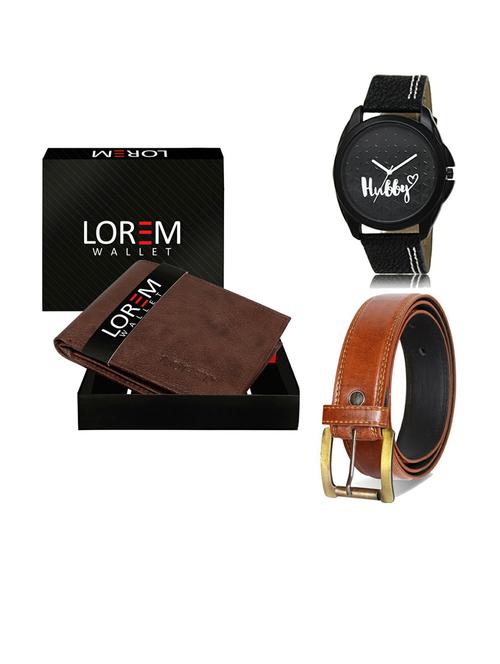belt, wallet & watch gift combo - 19289217 - Very Small Image - 1